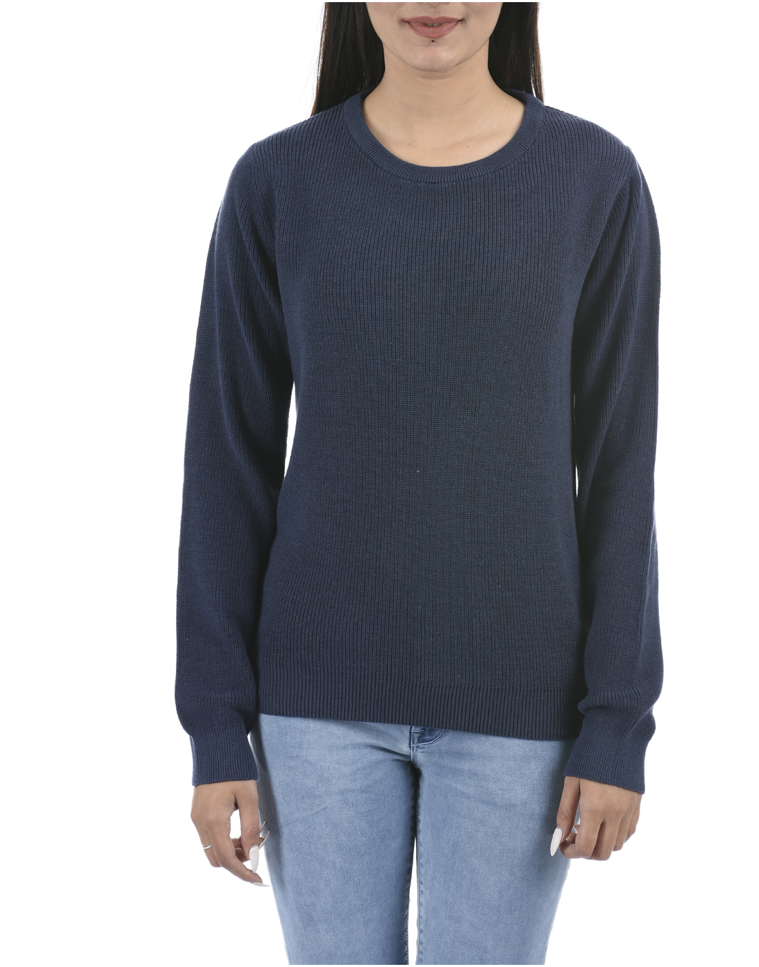 Portobello Wome Casual Wear Navy Blue Sweater